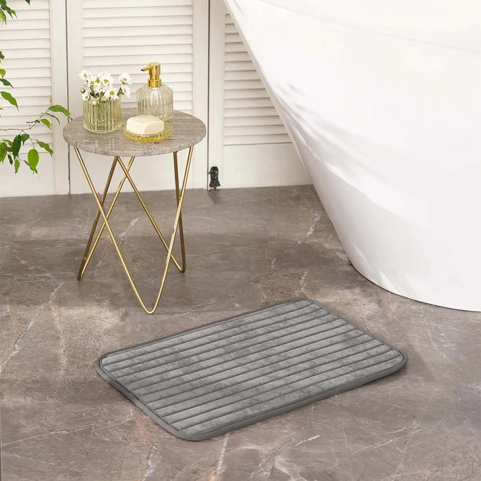 Karaca Sarah Anderson Evy Gray Bath Mat 40X60 Cm 160.02.01.0779 -  Bath Mats - ebarza Furniture UAE | Shop Modern Furniture in Abu Dhabi & Dubai - مفروشات ايبازرا في الامارات | تسوق اثاث عصري وديكورات مميزة في دبي وابوظبي