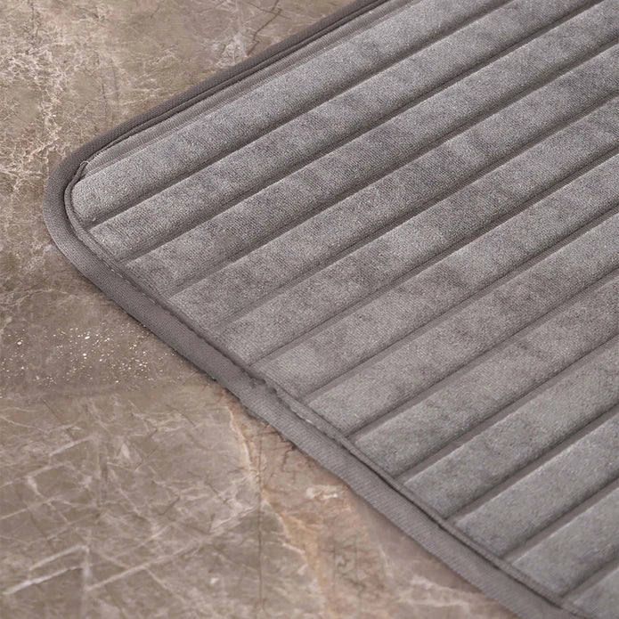 Karaca Sarah Anderson Evy Gray Bath Mat 40X60 Cm 160.02.01.0779 -  Bath Mats - ebarza Furniture UAE | Shop Modern Furniture in Abu Dhabi & Dubai - مفروشات ايبازرا في الامارات | تسوق اثاث عصري وديكورات مميزة في دبي وابوظبي