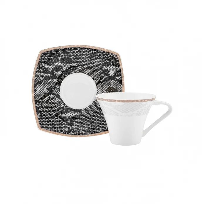 Karaca Fine Pearl Şahmeran 26 Pieces Square Breakfast Set For 6 Persons 153.03.08.2624 -  Dinnerware Sets - ebarza Furniture UAE | Shop Modern Furniture in Abu Dhabi & Dubai - مفروشات ايبازرا في الامارات | تسوق اثاث عصري وديكورات مميزة في دبي وابوظبي