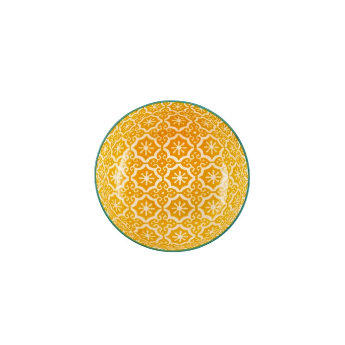 Karaca Floral Yellow Round Cookie Bowl 10 cm 153.03.08.2974 -  Bowls - ebarza Furniture UAE | Shop Modern Furniture in Abu Dhabi & Dubai - مفروشات ايبازرا في الامارات | تسوق اثاث عصري وديكورات مميزة في دبي وابوظبي