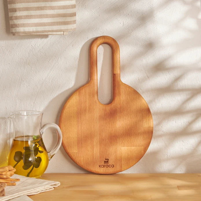 Karaca Urban wood Round Cutting Board Small 153.03.09.0126 -  Cutting Boards - ebarza Furniture UAE | Shop Modern Furniture in Abu Dhabi & Dubai - مفروشات ايبازرا في الامارات | تسوق اثاث عصري وديكورات مميزة في دبي وابوظبي