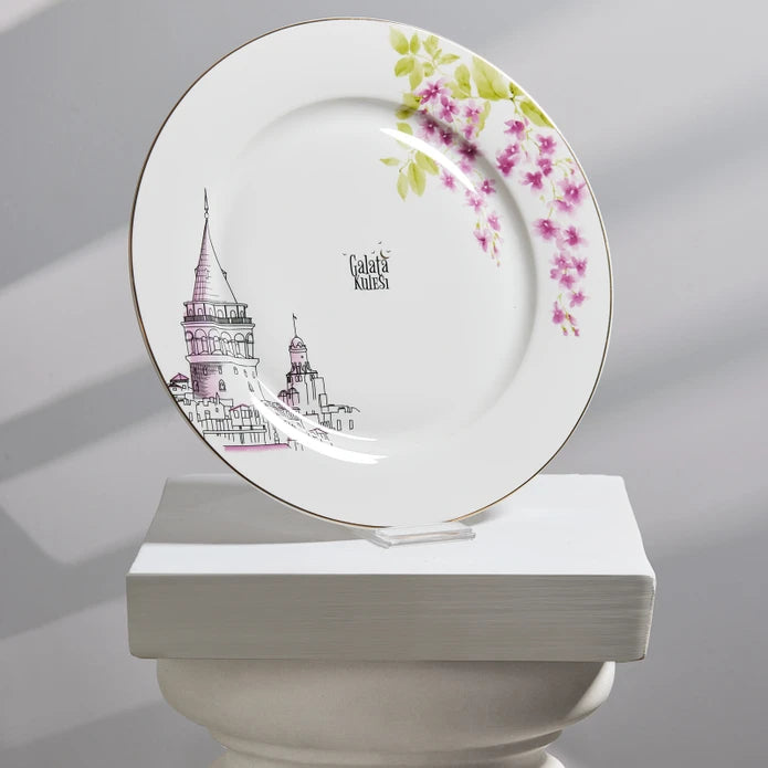 Karaca Redbud Galata Serving Plate 153.03.06.4965 -  Plates - ebarza Furniture UAE | Shop Modern Furniture in Abu Dhabi & Dubai - مفروشات ايبازرا في الامارات | تسوق اثاث عصري وديكورات مميزة في دبي وابوظبي