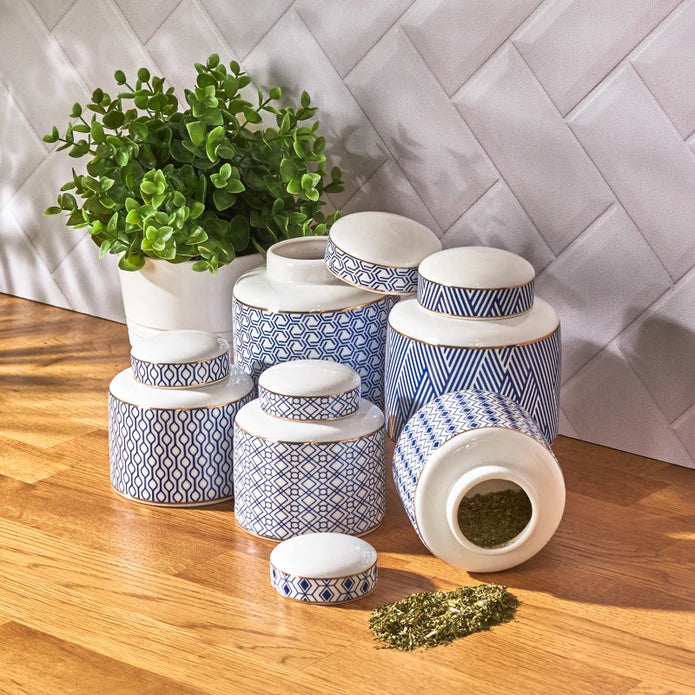 Karaca Tegan Blue 5 Pieces Spice Set 153.03.06.7585 -  Spice Sets - ebarza Furniture UAE | Shop Modern Furniture in Abu Dhabi & Dubai - مفروشات ايبازرا في الامارات | تسوق اثاث عصري وديكورات مميزة في دبي وابوظبي