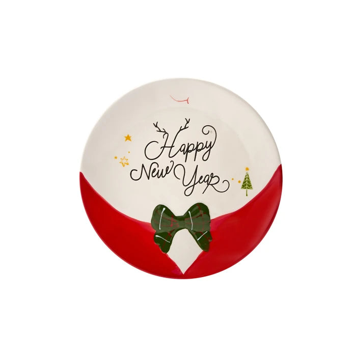 Karaca New Year Serving Plate 20 cm 153.03.06.8223 -  Plates - ebarza Furniture UAE | Shop Modern Furniture in Abu Dhabi & Dubai - مفروشات ايبازرا في الامارات | تسوق اثاث عصري وديكورات مميزة في دبي وابوظبي