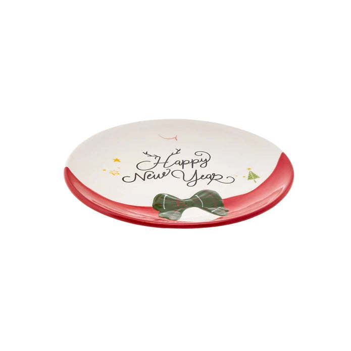 Karaca New Year Serving Plate 20 cm 153.03.06.8223 -  Plates - ebarza Furniture UAE | Shop Modern Furniture in Abu Dhabi & Dubai - مفروشات ايبازرا في الامارات | تسوق اثاث عصري وديكورات مميزة في دبي وابوظبي