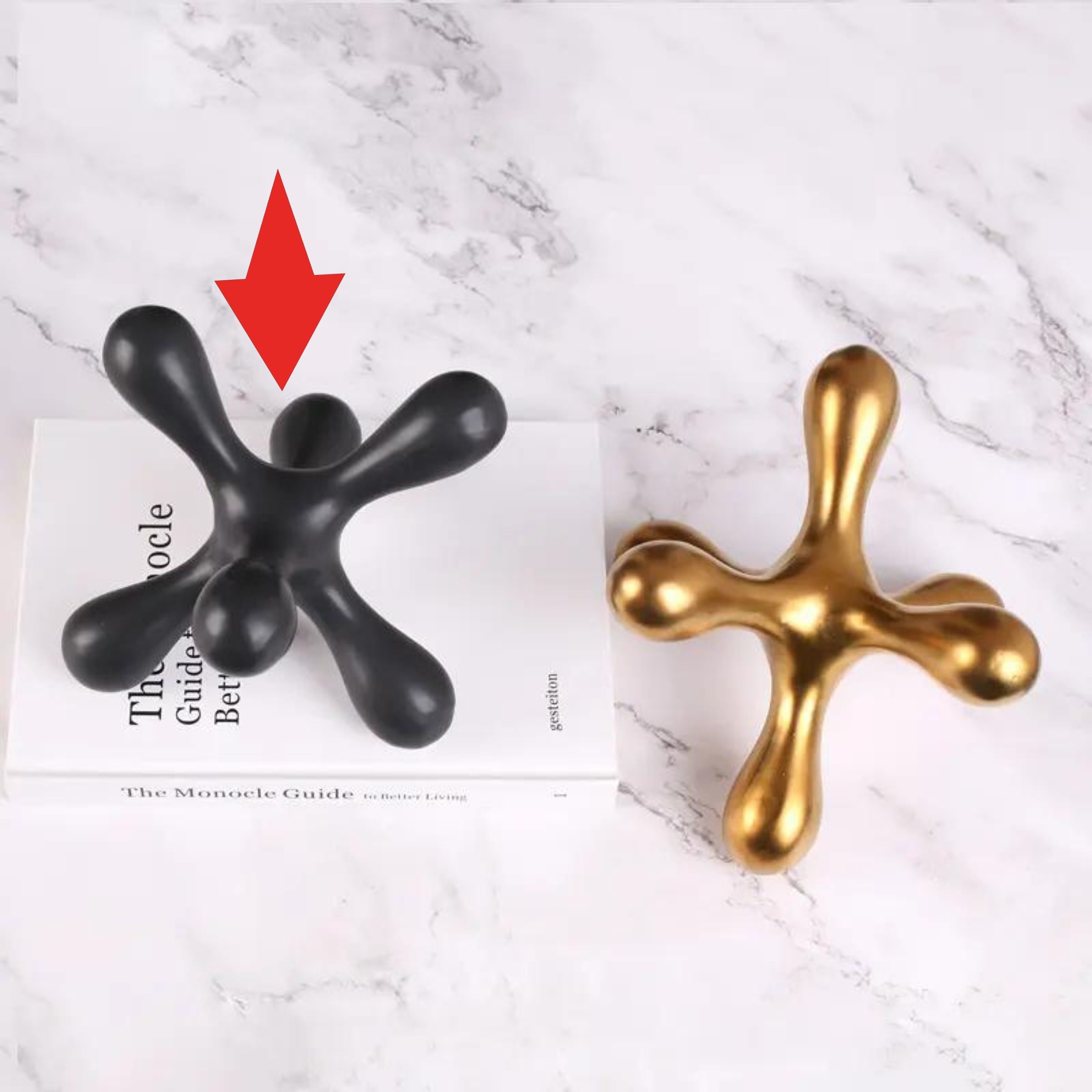Black Hexagonal Ceramic Decoration -A G  Fa-D2020A -  Home Decor Figurines - ebarza Furniture UAE | Shop Modern Furniture in Abu Dhabi & Dubai - مفروشات ايبازرا في الامارات | تسوق اثاث عصري وديكورات مميزة في دبي وابوظبي