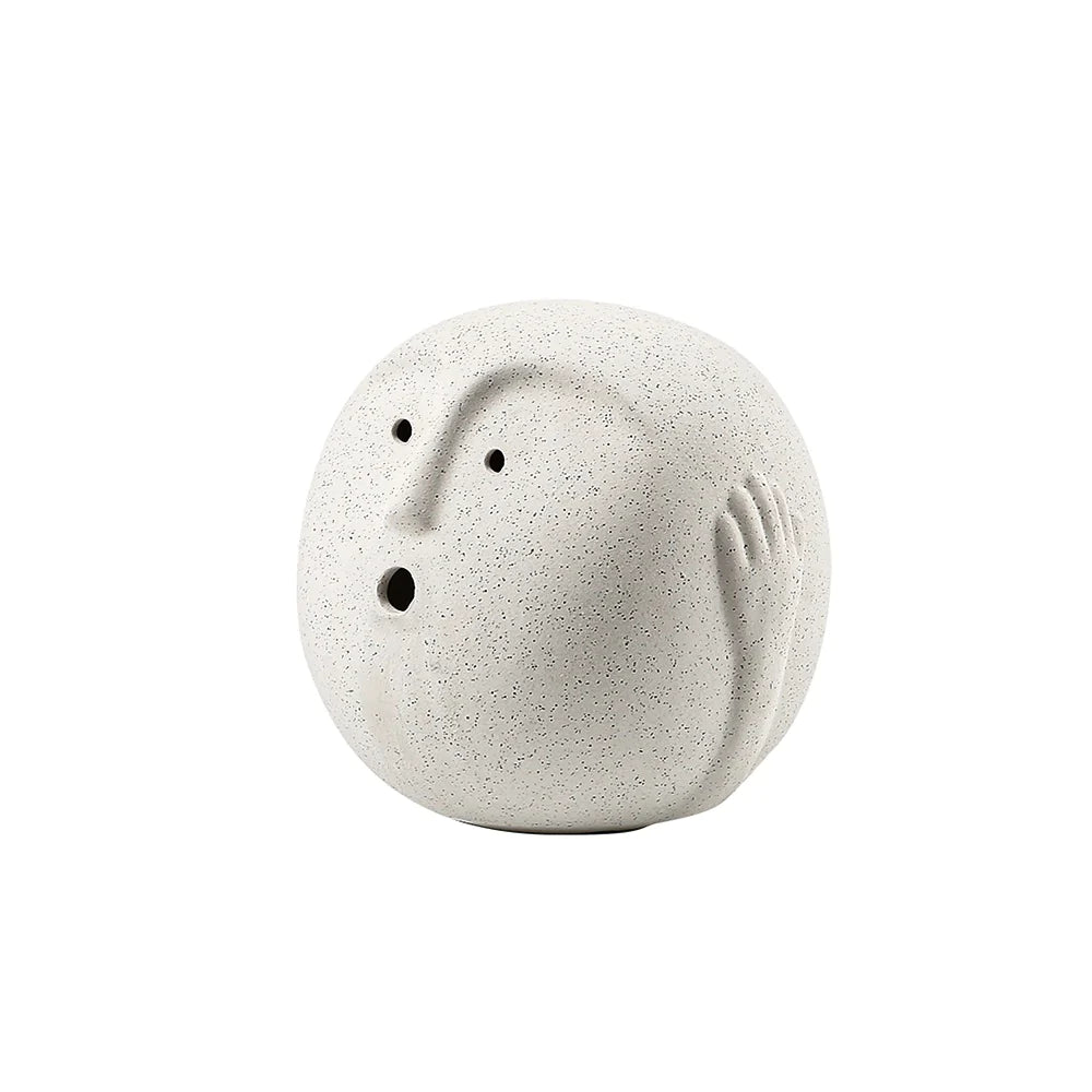 Hear No Evil Ceramic Sculpture Fa-D22013A -  Home Decor Figurines - ebarza Furniture UAE | Shop Modern Furniture in Abu Dhabi & Dubai - مفروشات ايبازرا في الامارات | تسوق اثاث عصري وديكورات مميزة في دبي وابوظبي
