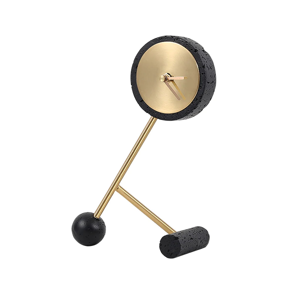 Black Resin Clock With Gold Face FB-W22015B -  Clocks - ebarza Furniture UAE | Shop Modern Furniture in Abu Dhabi & Dubai - مفروشات ايبازرا في الامارات | تسوق اثاث عصري وديكورات مميزة في دبي وابوظبي