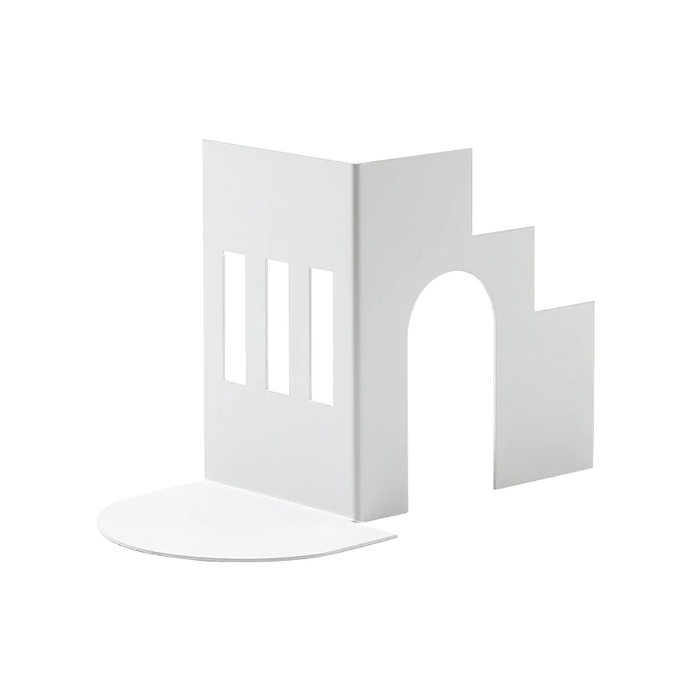 White Metal Step Book Stand Fc-W22003A -  Bookends - ebarza Furniture UAE | Shop Modern Furniture in Abu Dhabi & Dubai - مفروشات ايبازرا في الامارات | تسوق اثاث عصري وديكورات مميزة في دبي وابوظبي