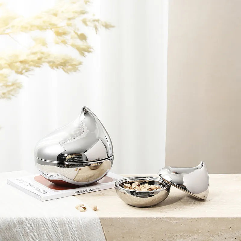 Silver Bird Decoration Jar-A Fa-D21073A -  Vases - ebarza Furniture UAE | Shop Modern Furniture in Abu Dhabi & Dubai - مفروشات ايبازرا في الامارات | تسوق اثاث عصري وديكورات مميزة في دبي وابوظبي