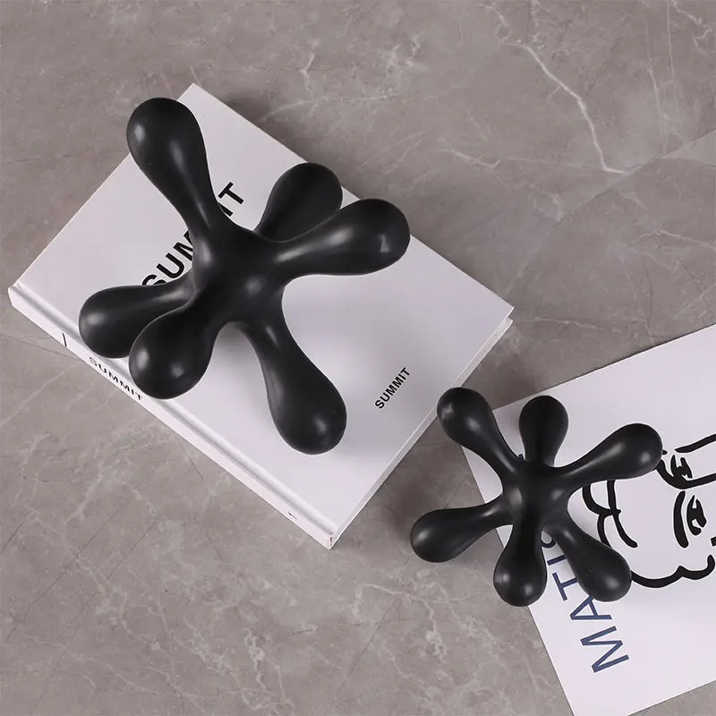 Black Hexagonal Ceramic Decoration -A G  Fa-D2020A -  Home Decor Figurines - ebarza Furniture UAE | Shop Modern Furniture in Abu Dhabi & Dubai - مفروشات ايبازرا في الامارات | تسوق اثاث عصري وديكورات مميزة في دبي وابوظبي