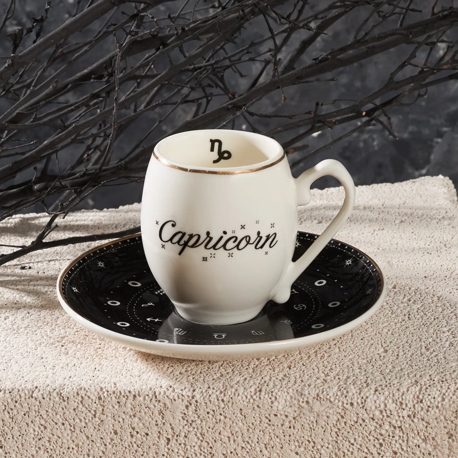Karaca Capricorn Coffee Cup 90 Ml 153.03.06.6897 -  Coffee Sets - ebarza Furniture UAE | Shop Modern Furniture in Abu Dhabi & Dubai - مفروشات ايبازرا في الامارات | تسوق اثاث عصري وديكورات مميزة في دبي وابوظبي