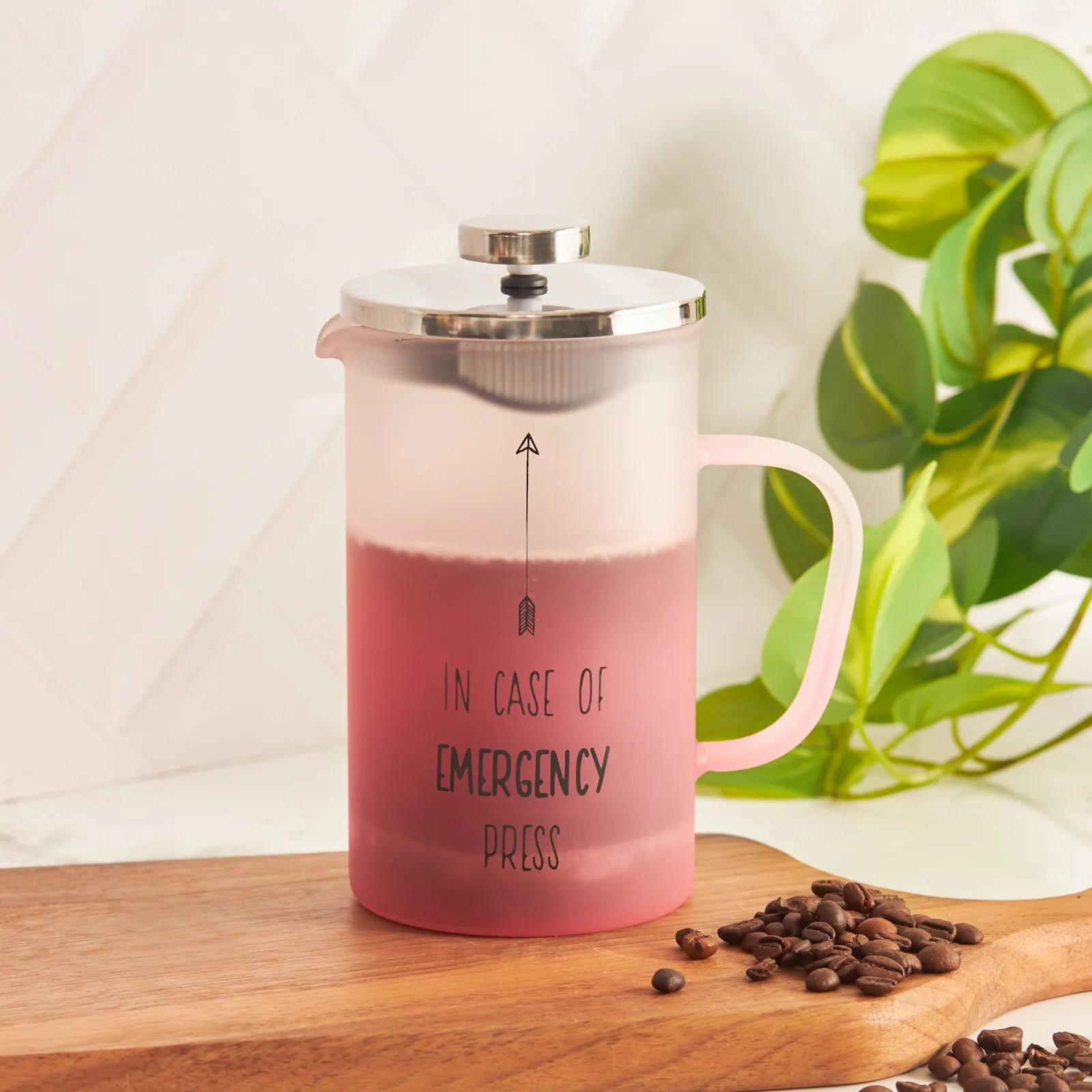 Karaca Emergency Frenchpress Pink 600 Ml 153.03.08.1773 -  Kitchen Appliances - ebarza Furniture UAE | Shop Modern Furniture in Abu Dhabi & Dubai - مفروشات ايبازرا في الامارات | تسوق اثاث عصري وديكورات مميزة في دبي وابوظبي