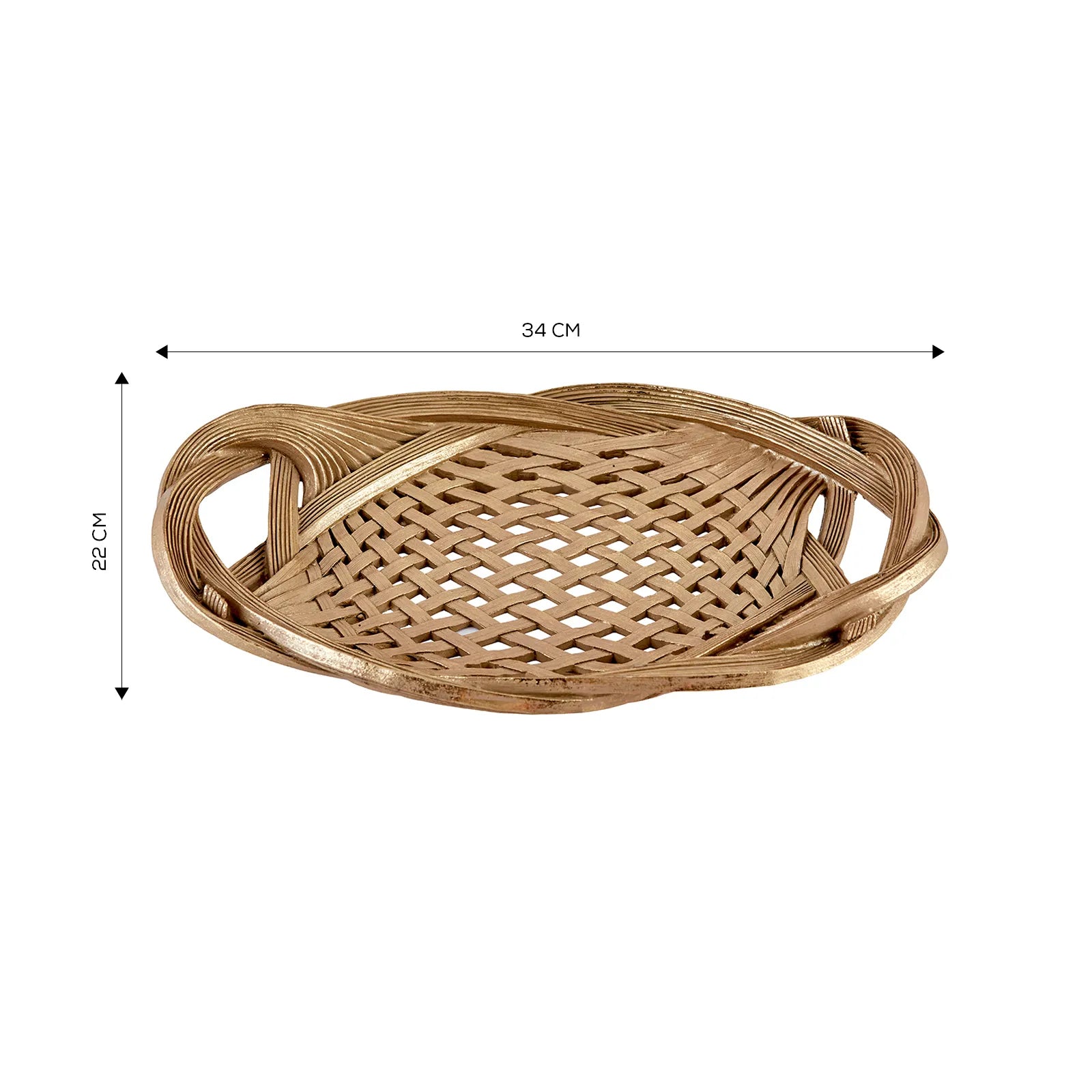 Karaca Eva Basket Tray 153.19.01.1374 -  Trays - ebarza Furniture UAE | Shop Modern Furniture in Abu Dhabi & Dubai - مفروشات ايبازرا في الامارات | تسوق اثاث عصري وديكورات مميزة في دبي وابوظبي