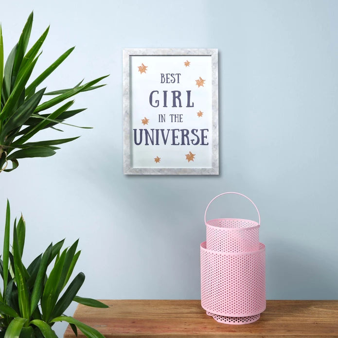 Karaca Home Best Girl In The Universe Framed Poster Painting 300.22.02.0372 -  Paintings - ebarza Furniture UAE | Shop Modern Furniture in Abu Dhabi & Dubai - مفروشات ايبازرا في الامارات | تسوق اثاث عصري وديكورات مميزة في دبي وابوظبي