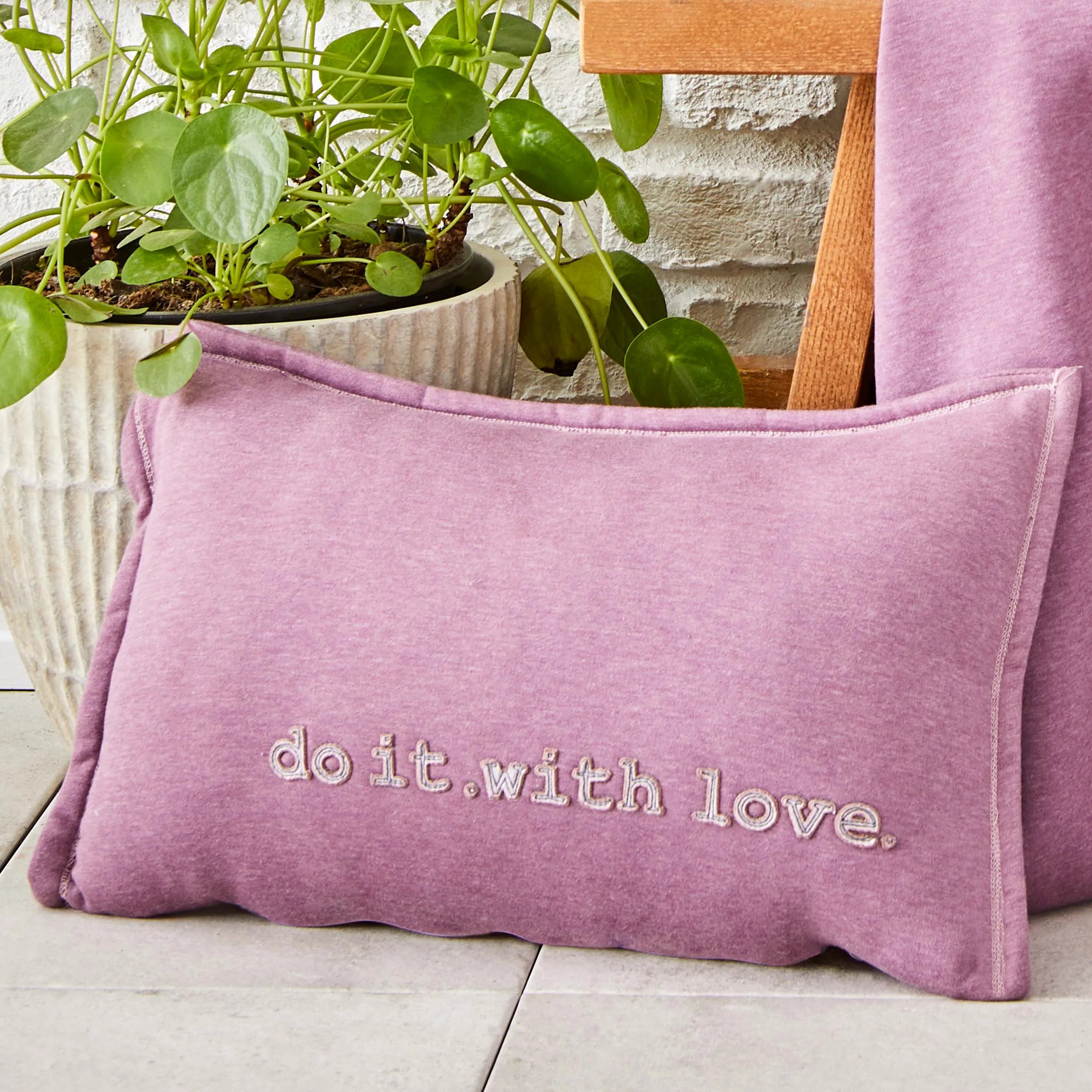 Karaca Home Softy Lilac Embroidery Filled Pillow 35X55 Cm 200.19.01.0388 -  Cushions - ebarza Furniture UAE | Shop Modern Furniture in Abu Dhabi & Dubai - مفروشات ايبازرا في الامارات | تسوق اثاث عصري وديكورات مميزة في دبي وابوظبي