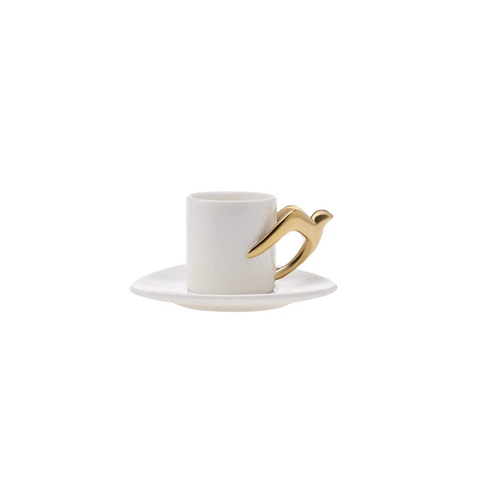Karaca İkon Set Of 2 Porcelain Coffee Cups 80 Ml 153.03.06.6522 -  Coffee Sets - ebarza Furniture UAE | Shop Modern Furniture in Abu Dhabi & Dubai - مفروشات ايبازرا في الامارات | تسوق اثاث عصري وديكورات مميزة في دبي وابوظبي