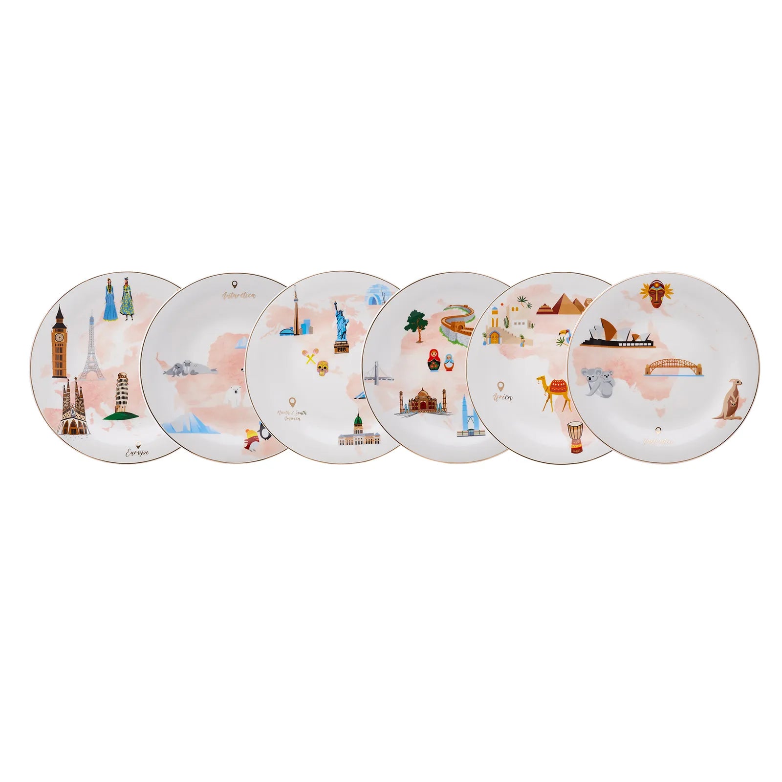 Karaca Map Fine Pearl 6 Piece Cake Set 153.03.06.6315 -  Cake Sets - ebarza Furniture UAE | Shop Modern Furniture in Abu Dhabi & Dubai - مفروشات ايبازرا في الامارات | تسوق اثاث عصري وديكورات مميزة في دبي وابوظبي