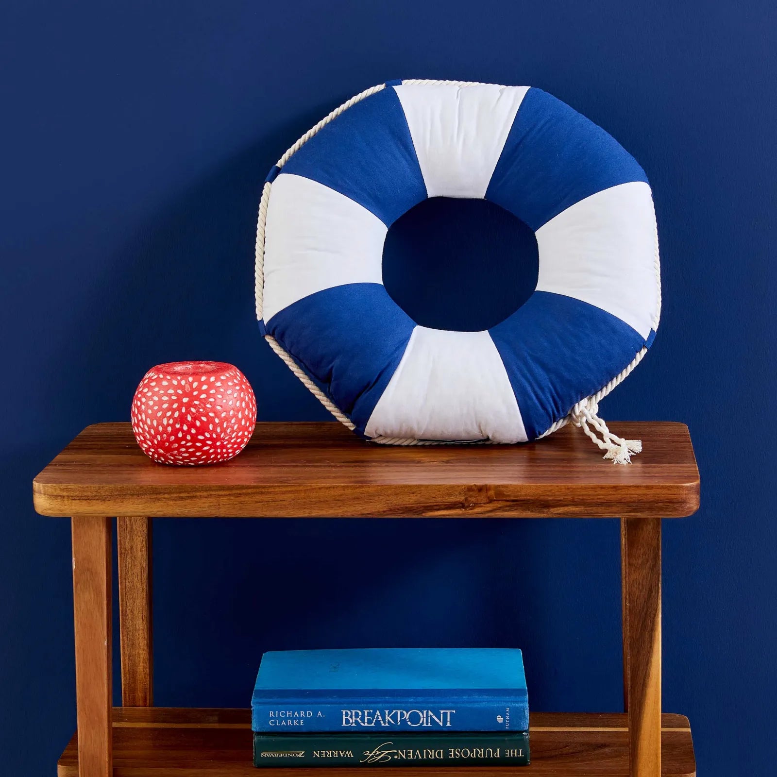 Karaca Nautica Home Life Saver Dark Blue 3D Filled Pillow 180.01.01.0490 -  Cushions - ebarza Furniture UAE | Shop Modern Furniture in Abu Dhabi & Dubai - مفروشات ايبازرا في الامارات | تسوق اثاث عصري وديكورات مميزة في دبي وابوظبي