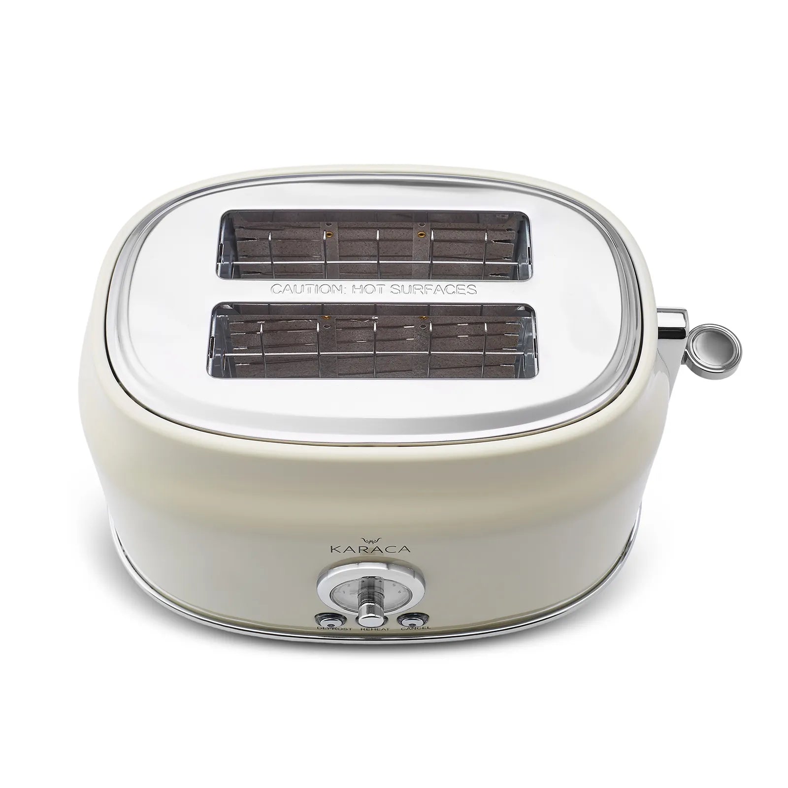 Karaca Retro Toaster Cream 153.03.06.5141 -  Kitchen Appliances - ebarza Furniture UAE | Shop Modern Furniture in Abu Dhabi & Dubai - مفروشات ايبازرا في الامارات | تسوق اثاث عصري وديكورات مميزة في دبي وابوظبي