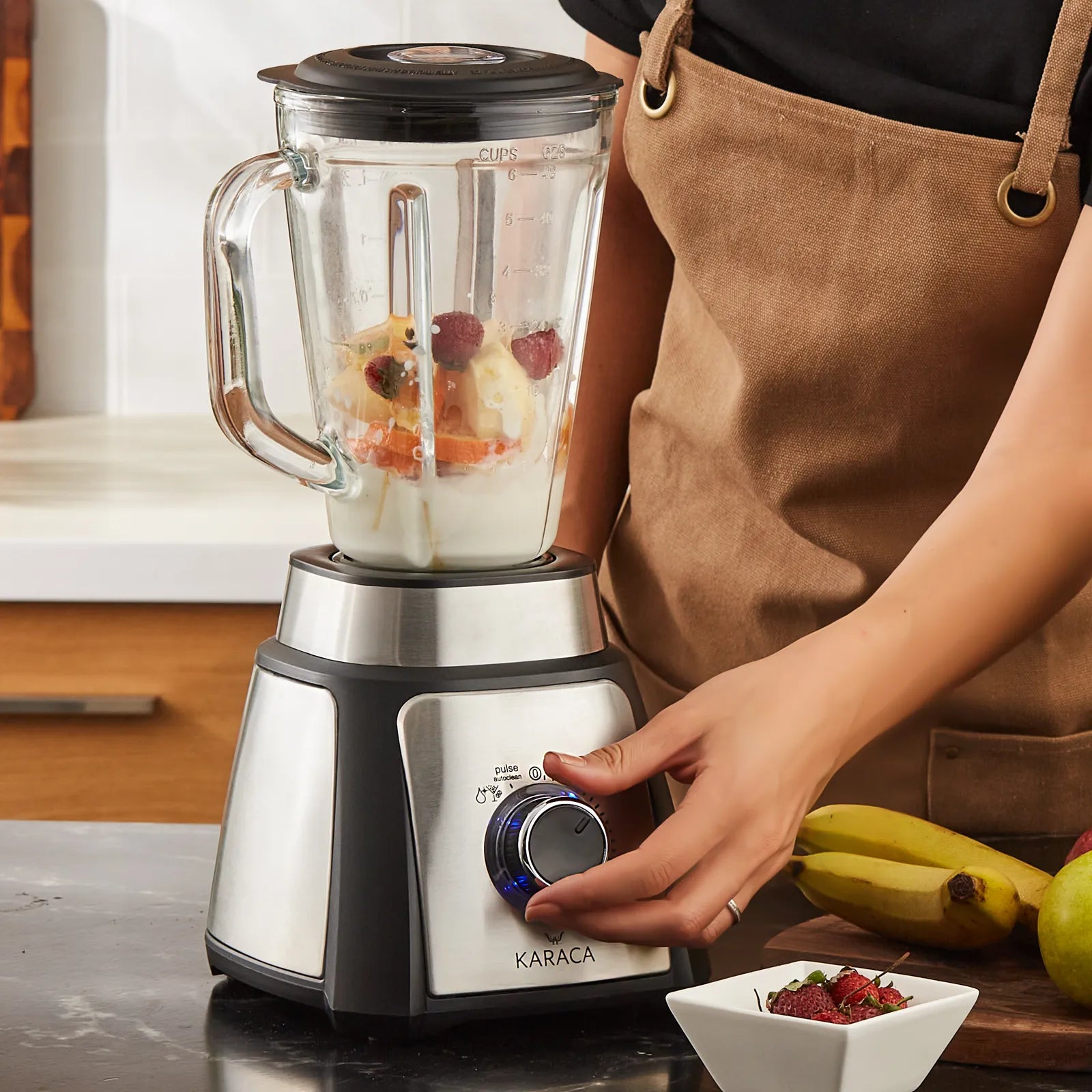 Karaca Shaker Inox Smoothie Blender 5001 153.01.06.5011 -  Kitchen Appliances - ebarza Furniture UAE | Shop Modern Furniture in Abu Dhabi & Dubai - مفروشات ايبازرا في الامارات | تسوق اثاث عصري وديكورات مميزة في دبي وابوظبي