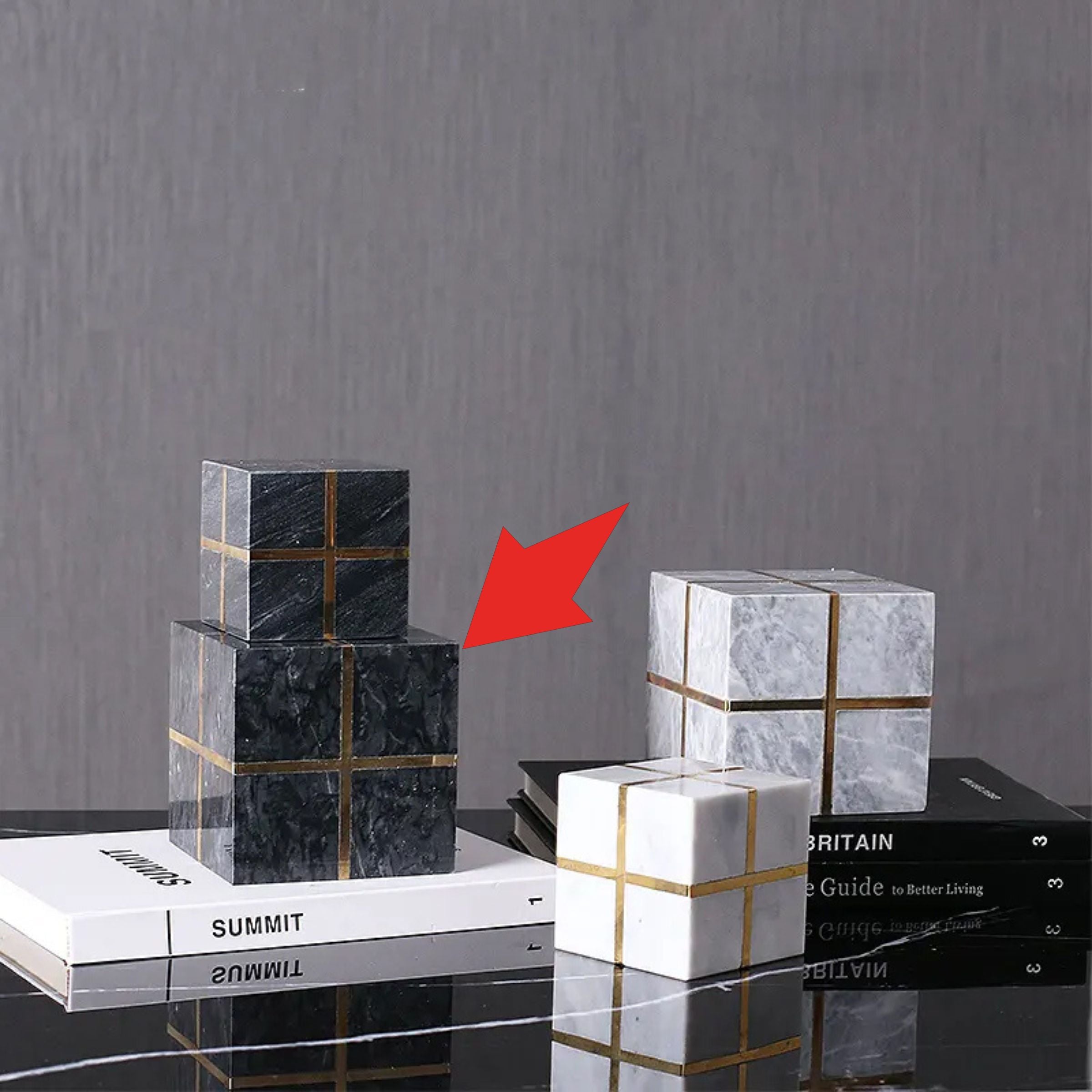 Black Marble Decoration-A  Fb-T1927A -  Home Decor Figurines - ebarza Furniture UAE | Shop Modern Furniture in Abu Dhabi & Dubai - مفروشات ايبازرا في الامارات | تسوق اثاث عصري وديكورات مميزة في دبي وابوظبي