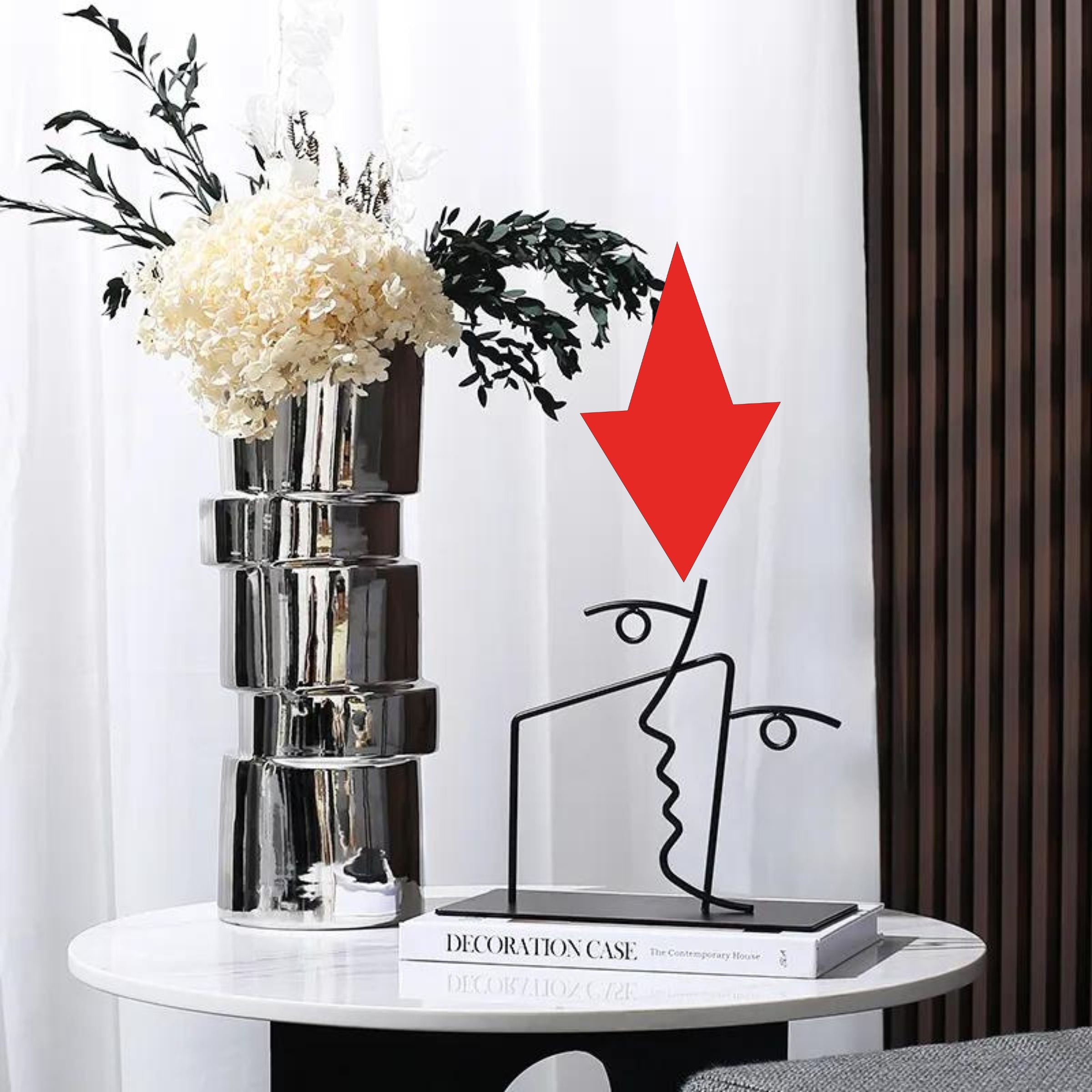Black Metal Linear Sculpture Fc-W2117C -  Home Decor Figurines - ebarza Furniture UAE | Shop Modern Furniture in Abu Dhabi & Dubai - مفروشات ايبازرا في الامارات | تسوق اثاث عصري وديكورات مميزة في دبي وابوظبي