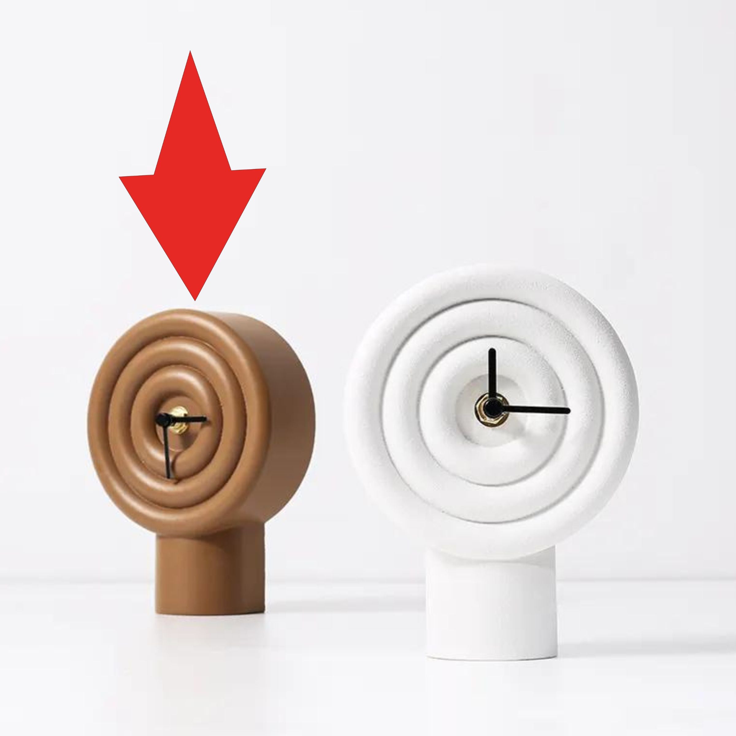 Brown Resin Table Clock Fc-Sz2177B -  Clocks - ebarza Furniture UAE | Shop Modern Furniture in Abu Dhabi & Dubai - مفروشات ايبازرا في الامارات | تسوق اثاث عصري وديكورات مميزة في دبي وابوظبي