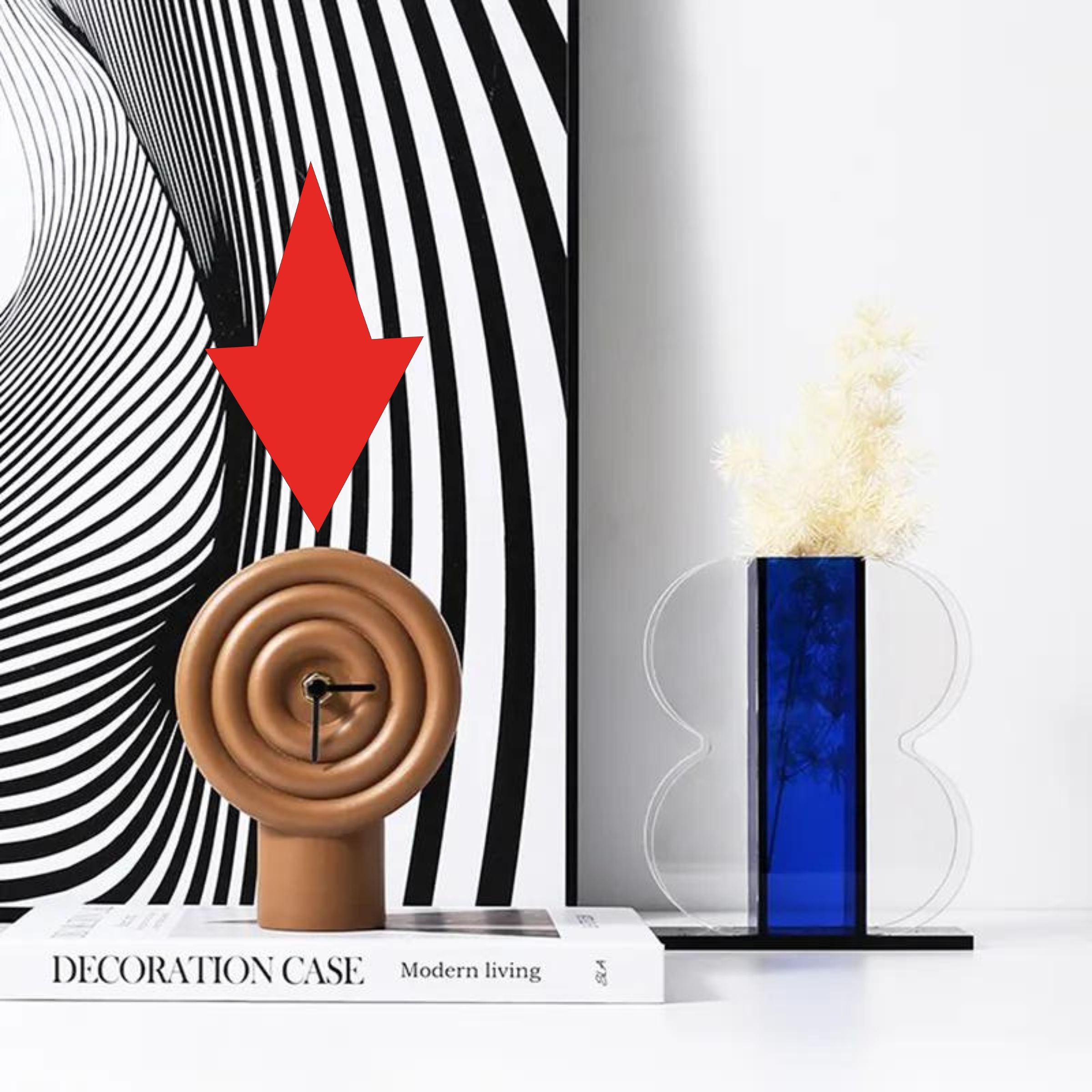 Brown Resin Table Clock Fc-Sz2177B -  Clocks - ebarza Furniture UAE | Shop Modern Furniture in Abu Dhabi & Dubai - مفروشات ايبازرا في الامارات | تسوق اثاث عصري وديكورات مميزة في دبي وابوظبي