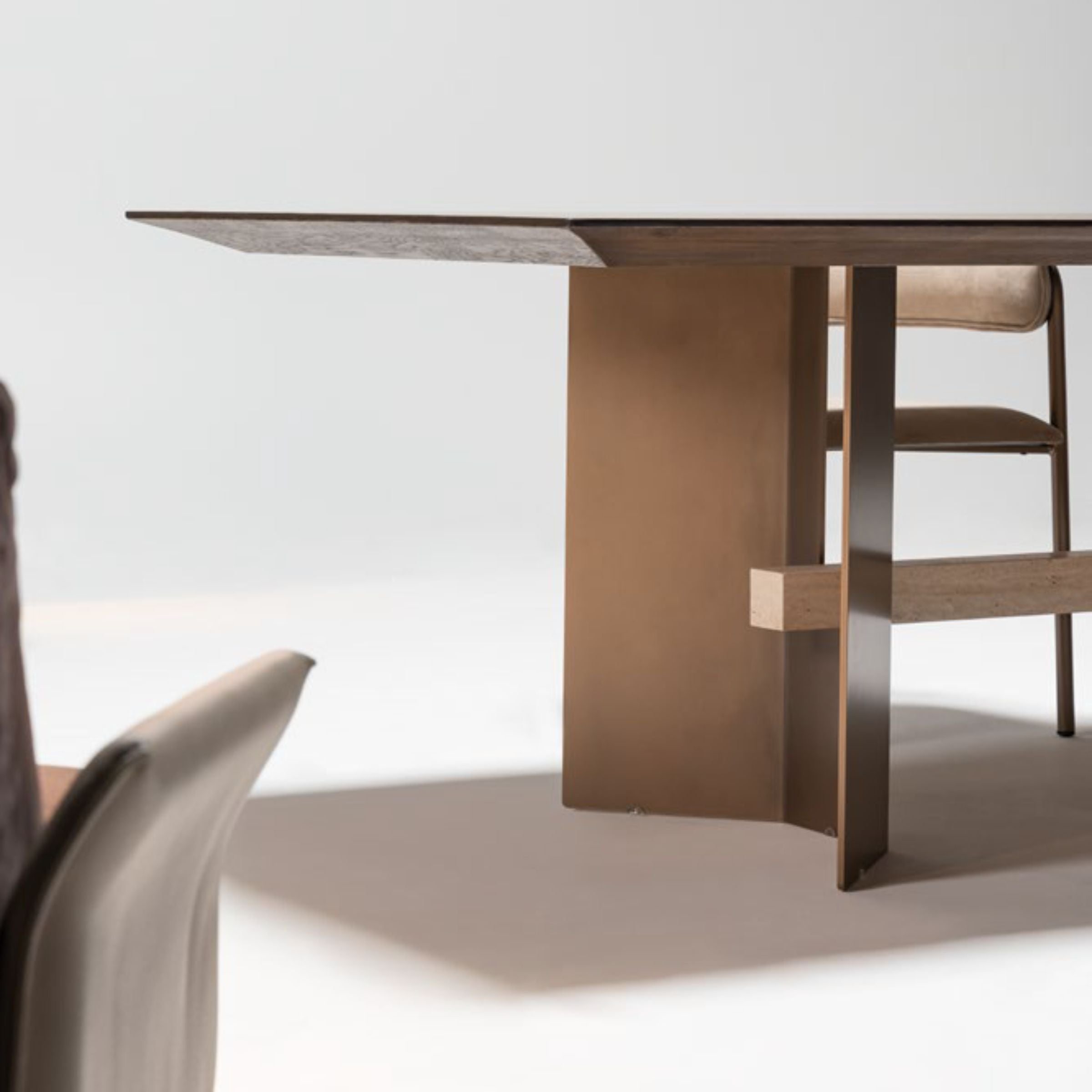 Edessa Dining Table With Marble Leg Edsa-Dining -  Dining Tables - ebarza Furniture UAE | Shop Modern Furniture in Abu Dhabi & Dubai - مفروشات ايبازرا في الامارات | تسوق اثاث عصري وديكورات مميزة في دبي وابوظبي