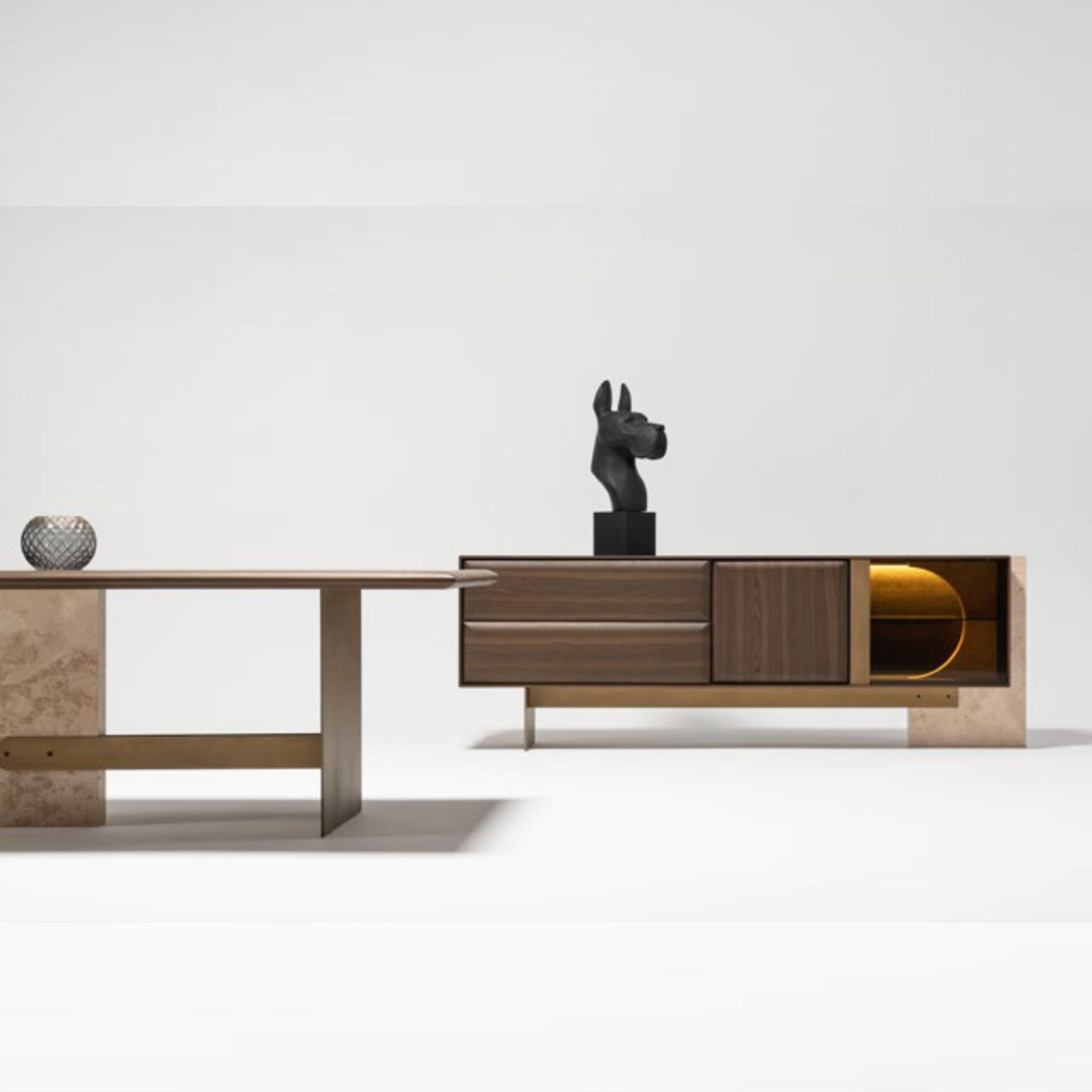 Era Dining Table With Marble Leg Era-Dining -  Dining Tables - ebarza Furniture UAE | Shop Modern Furniture in Abu Dhabi & Dubai - مفروشات ايبازرا في الامارات | تسوق اثاث عصري وديكورات مميزة في دبي وابوظبي