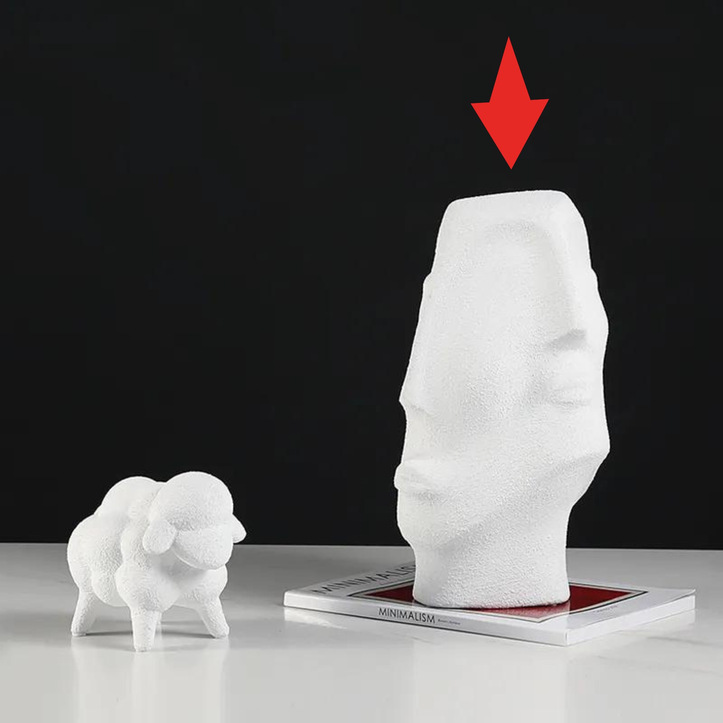 Four-Faced Ceramic Sculpture Fd-D22035 -  Home Decor Figurines - ebarza Furniture UAE | Shop Modern Furniture in Abu Dhabi & Dubai - مفروشات ايبازرا في الامارات | تسوق اثاث عصري وديكورات مميزة في دبي وابوظبي