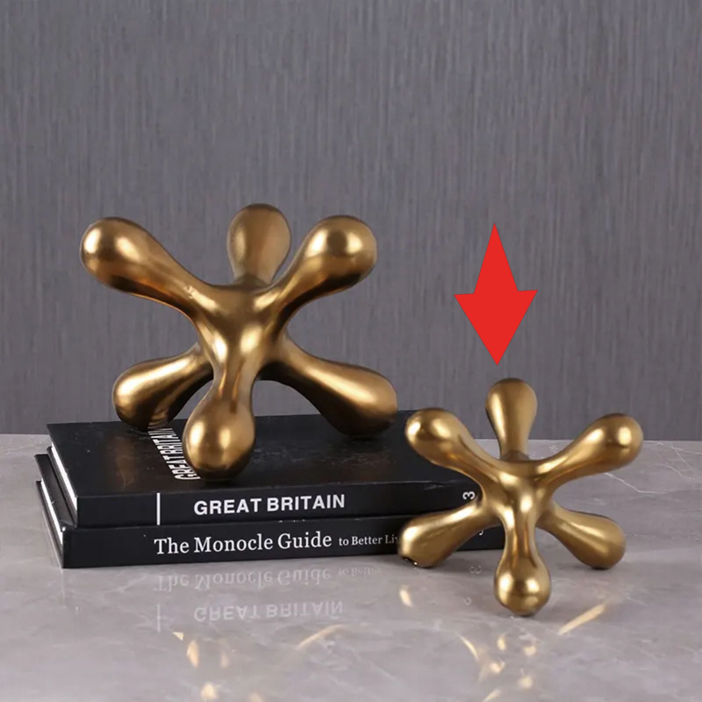 Golden Hexagonal Decoration - B Fa-D2021B -  Home Decor Figurines - ebarza Furniture UAE | Shop Modern Furniture in Abu Dhabi & Dubai - مفروشات ايبازرا في الامارات | تسوق اثاث عصري وديكورات مميزة في دبي وابوظبي