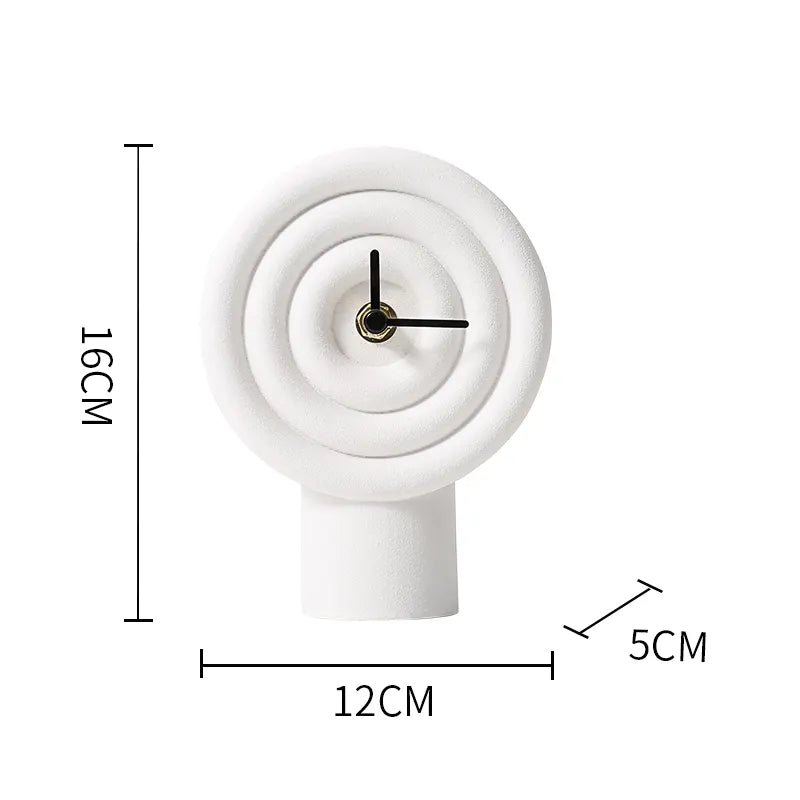 Grey Resin Table Clock Fc-Sz2177C -  Clocks - ebarza Furniture UAE | Shop Modern Furniture in Abu Dhabi & Dubai - مفروشات ايبازرا في الامارات | تسوق اثاث عصري وديكورات مميزة في دبي وابوظبي