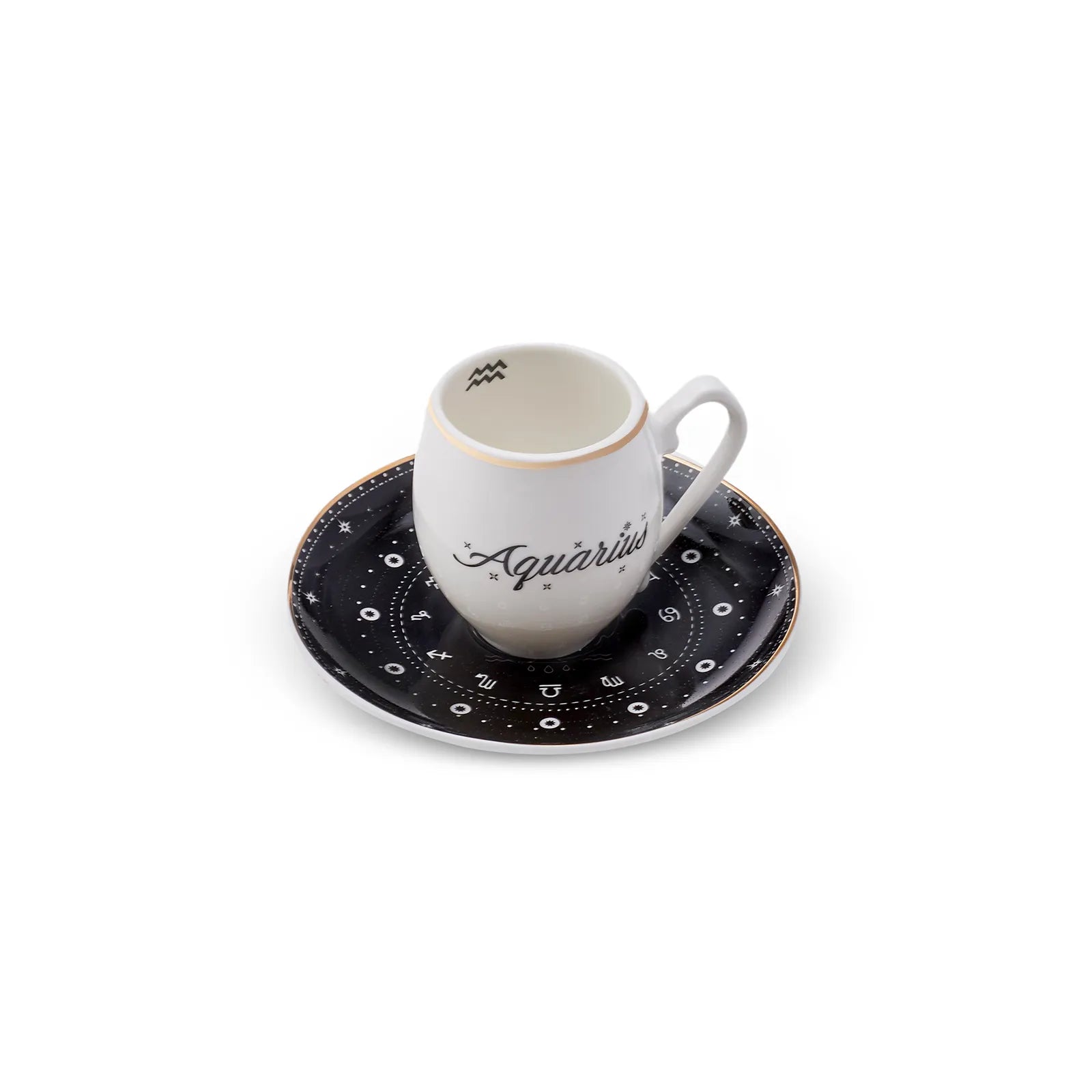 Karaca Aquarius Sign Coffee Cup 90 Ml 153.03.06.6898 -  Coffee Sets - ebarza Furniture UAE | Shop Modern Furniture in Abu Dhabi & Dubai - مفروشات ايبازرا في الامارات | تسوق اثاث عصري وديكورات مميزة في دبي وابوظبي