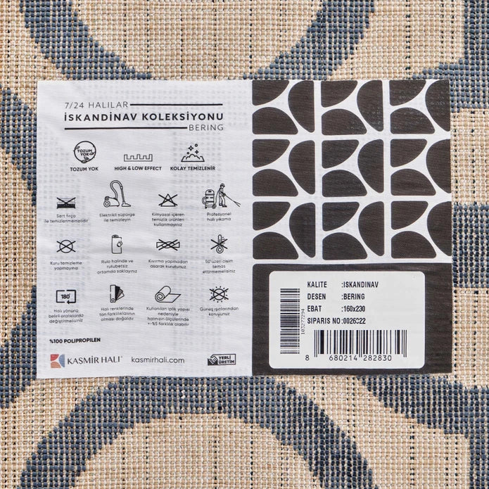 Karaca Cashmere Carpet 7/24 Scandinavian Bering 160x230 cm 200.19.01.1288 -  Rugs - ebarza Furniture UAE | Shop Modern Furniture in Abu Dhabi & Dubai - مفروشات ايبازرا في الامارات | تسوق اثاث عصري وديكورات مميزة في دبي وابوظبي