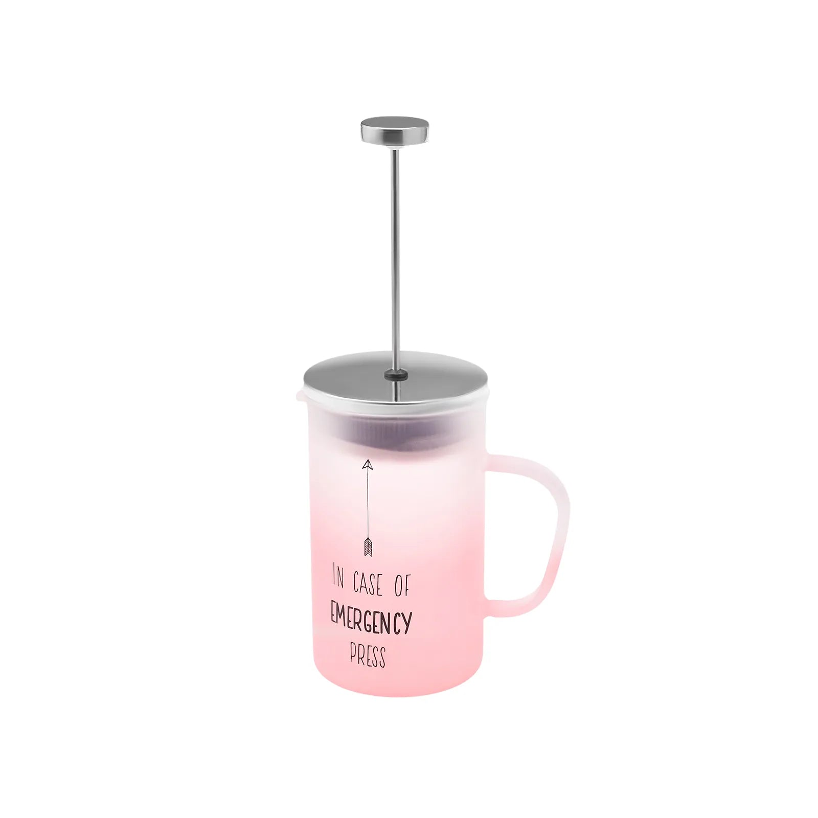 Karaca Emergency Frenchpress Pink 600 Ml 153.03.08.1773 -  Kitchen Appliances - ebarza Furniture UAE | Shop Modern Furniture in Abu Dhabi & Dubai - مفروشات ايبازرا في الامارات | تسوق اثاث عصري وديكورات مميزة في دبي وابوظبي