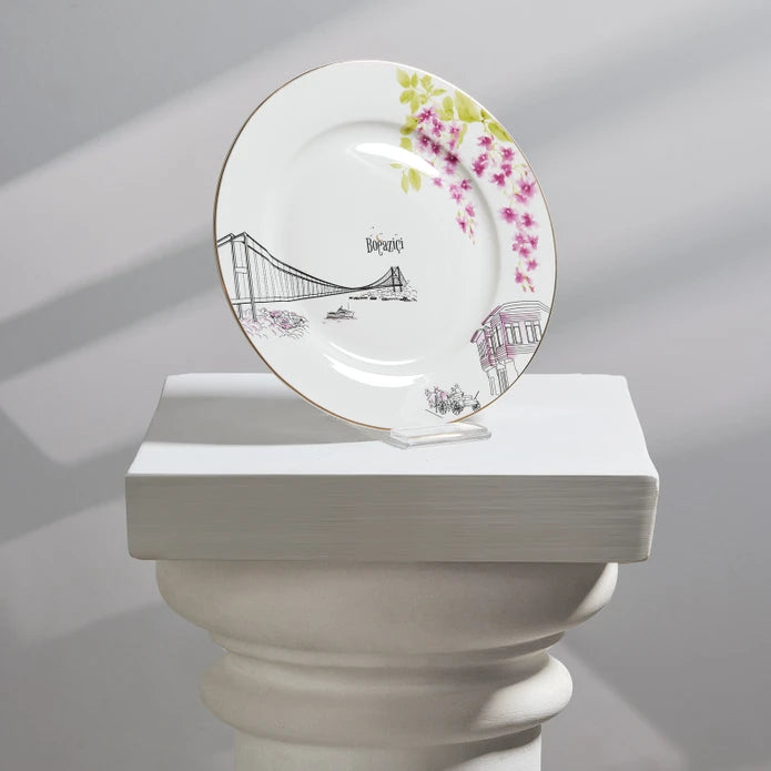 Karaca Erguvan Bosphorus Cake Plate 153.03.06.4971 -  Plates - ebarza Furniture UAE | Shop Modern Furniture in Abu Dhabi & Dubai - مفروشات ايبازرا في الامارات | تسوق اثاث عصري وديكورات مميزة في دبي وابوظبي