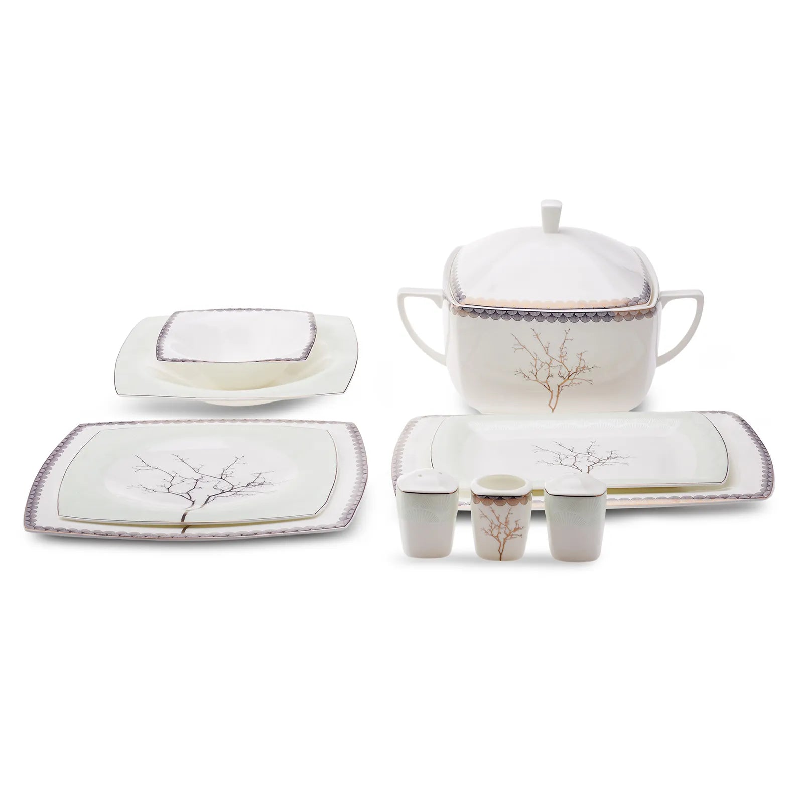 Karaca Fine Pearl Banyan 62 Pieces Dinnerware Set For 12 Persons 153.03.08.0646 -  Dinnerware Sets - ebarza Furniture UAE | Shop Modern Furniture in Abu Dhabi & Dubai - مفروشات ايبازرا في الامارات | تسوق اثاث عصري وديكورات مميزة في دبي وابوظبي