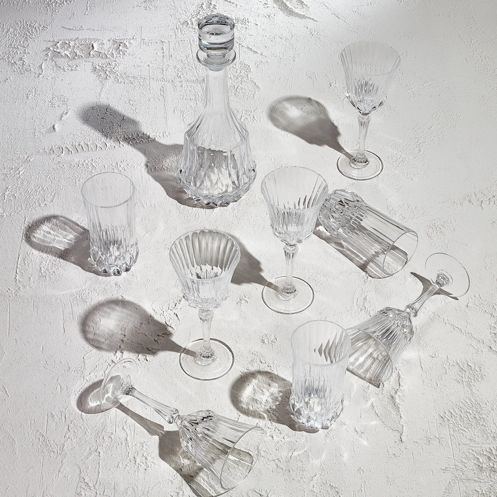 Karaca Florence 25 Pieces 12 Person Glass Set 153.03.07.9946 -  Drinkware - ebarza Furniture UAE | Shop Modern Furniture in Abu Dhabi & Dubai - مفروشات ايبازرا في الامارات | تسوق اثاث عصري وديكورات مميزة في دبي وابوظبي