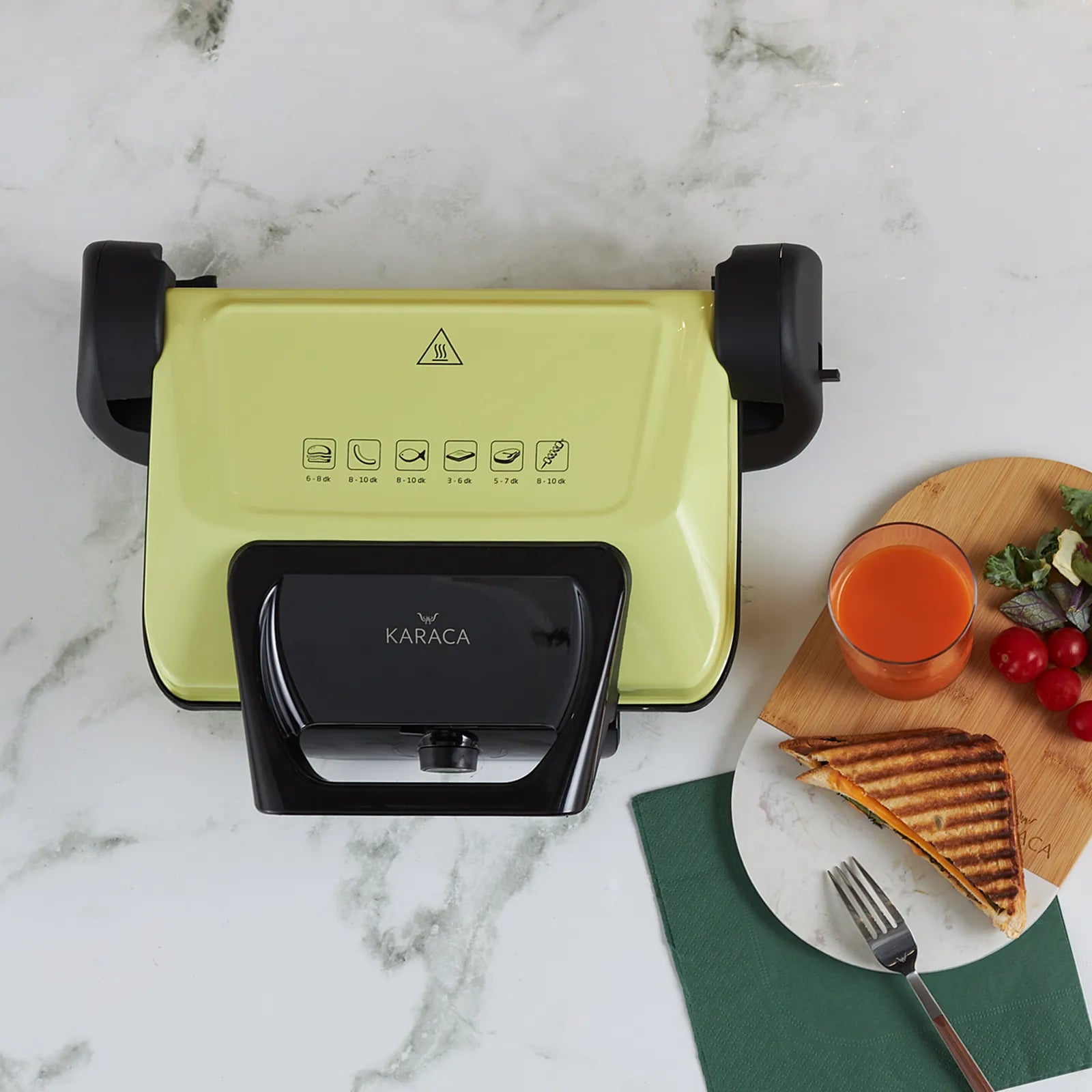Karaca Future Plus Bio Diamond Antibacterial Lime Grill And Toaster 153.03.06.6203 -  Kitchen Appliances - ebarza Furniture UAE | Shop Modern Furniture in Abu Dhabi & Dubai - مفروشات ايبازرا في الامارات | تسوق اثاث عصري وديكورات مميزة في دبي وابوظبي