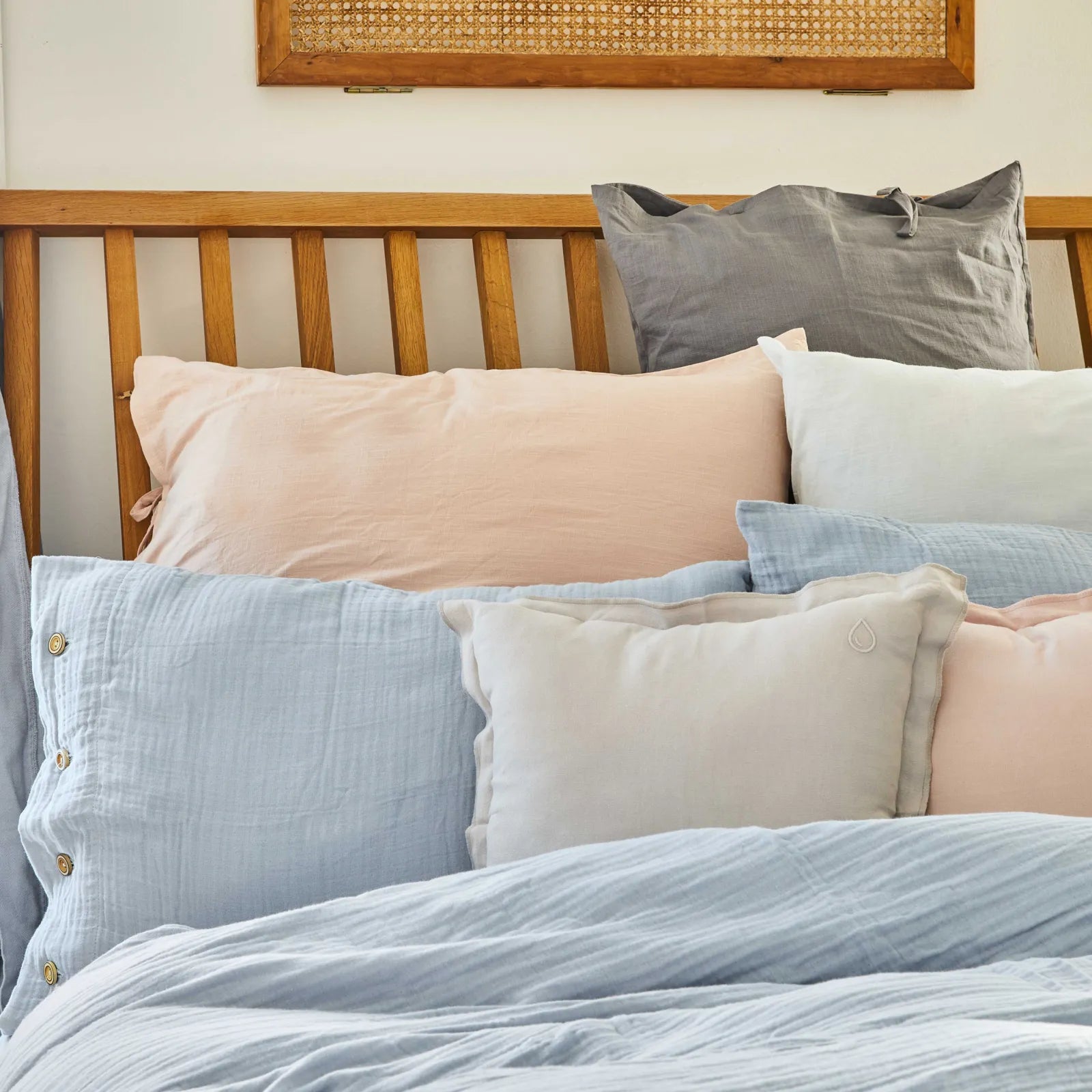 Karaca Home 4 Element Blue 100% Cotton Double Bedspread 200.18.01.0696 -  Bedding - ebarza Furniture UAE | Shop Modern Furniture in Abu Dhabi & Dubai - مفروشات ايبازرا في الامارات | تسوق اثاث عصري وديكورات مميزة في دبي وابوظبي