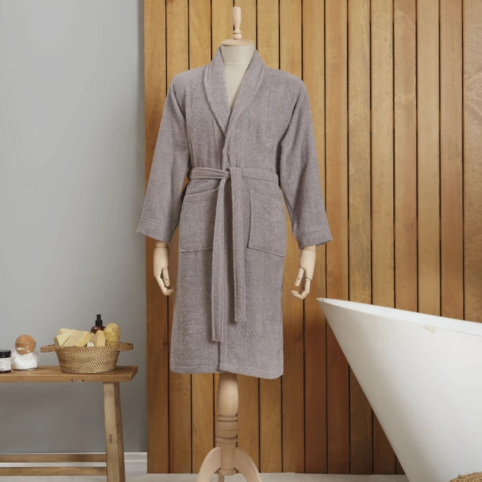 Karaca Home Dielle Gray Recycle Women's Bathrobe S/M 200.20.01.0681 -  Bathrobe Sets - ebarza Furniture UAE | Shop Modern Furniture in Abu Dhabi & Dubai - مفروشات ايبازرا في الامارات | تسوق اثاث عصري وديكورات مميزة في دبي وابوظبي