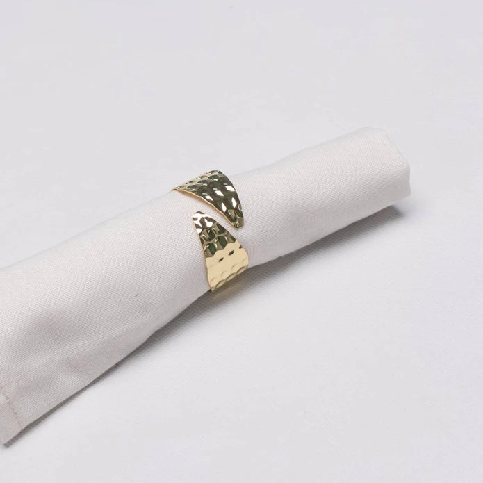 Karaca Home Hammered Gold 2 Piece Napkin Ring 300.22.02.0467 -  Napkin Rings - ebarza Furniture UAE | Shop Modern Furniture in Abu Dhabi & Dubai - مفروشات ايبازرا في الامارات | تسوق اثاث عصري وديكورات مميزة في دبي وابوظبي