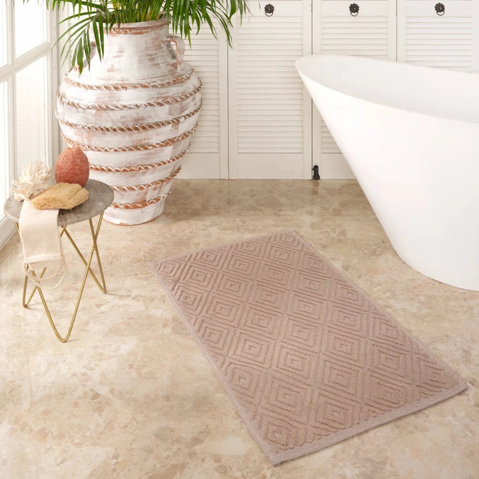 Karaca Home Kelly Esta Beige Doormat 200.21.01.0248 -  Bath Mats - ebarza Furniture UAE | Shop Modern Furniture in Abu Dhabi & Dubai - مفروشات ايبازرا في الامارات | تسوق اثاث عصري وديكورات مميزة في دبي وابوظبي