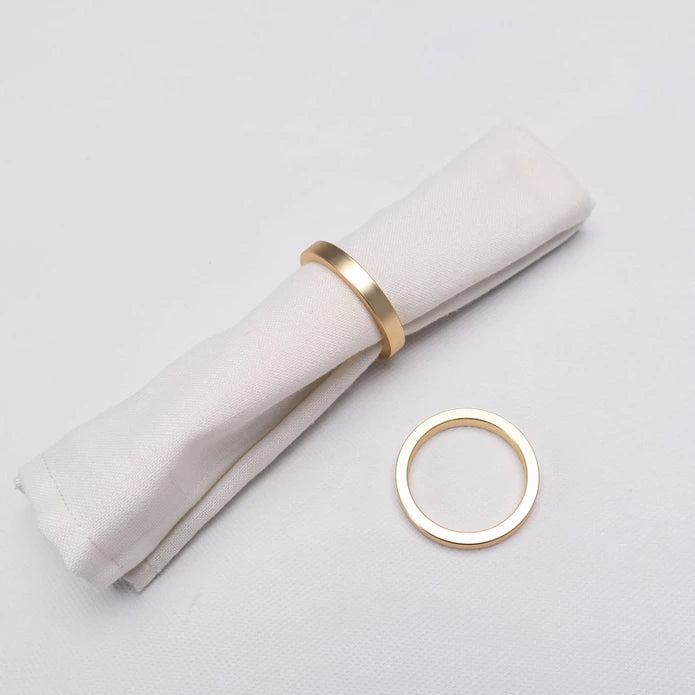 Karaca Home Lana 2-Pack Gold Napkin Ring 300.22.02.0484 -  Napkin Rings - ebarza Furniture UAE | Shop Modern Furniture in Abu Dhabi & Dubai - مفروشات ايبازرا في الامارات | تسوق اثاث عصري وديكورات مميزة في دبي وابوظبي