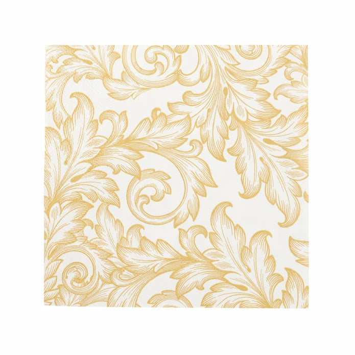 Karaca Home New Year Baroque Gold-White 20 Pcs Paper Napkin 300.22.02.1030 -  Napkins - ebarza Furniture UAE | Shop Modern Furniture in Abu Dhabi & Dubai - مفروشات ايبازرا في الامارات | تسوق اثاث عصري وديكورات مميزة في دبي وابوظبي