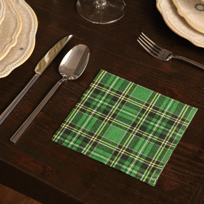 Karaca Home New Year Scottish Green Paper Napkin 300.22.02.1027 -  Napkins - ebarza Furniture UAE | Shop Modern Furniture in Abu Dhabi & Dubai - مفروشات ايبازرا في الامارات | تسوق اثاث عصري وديكورات مميزة في دبي وابوظبي