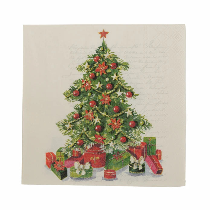 Karaca Home New Year Tree 20 Pcs Paper Napkin 300.22.02.1019 -  Napkins - ebarza Furniture UAE | Shop Modern Furniture in Abu Dhabi & Dubai - مفروشات ايبازرا في الامارات | تسوق اثاث عصري وديكورات مميزة في دبي وابوظبي