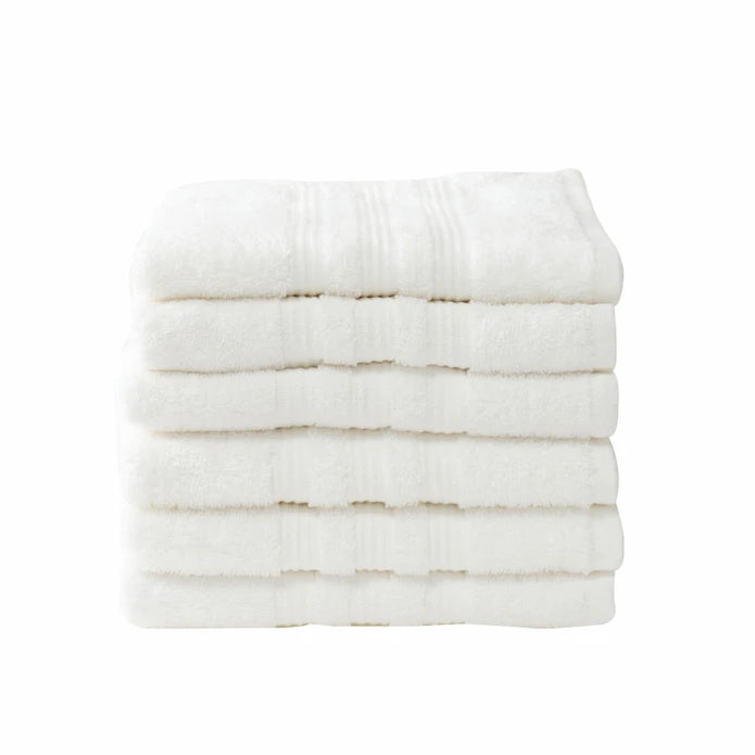 Karaca Home Road Off White 6 Pcs Towel Set 50x90 cm 200.21.01.0737 -  Towels - ebarza Furniture UAE | Shop Modern Furniture in Abu Dhabi & Dubai - مفروشات ايبازرا في الامارات | تسوق اثاث عصري وديكورات مميزة في دبي وابوظبي